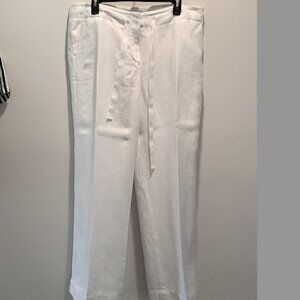 Talbots Signature  Classic - White lightweight linen, 5-pocket pant, size 16